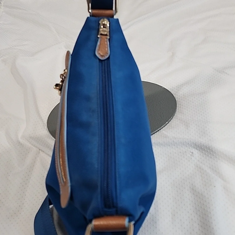 Coach F37239 Sawyer  Blue Canvas Crossbody Bag